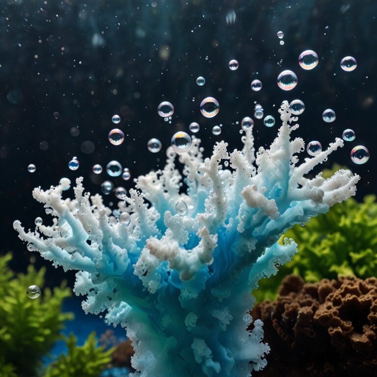 Bubbles and Foam in Aquarium